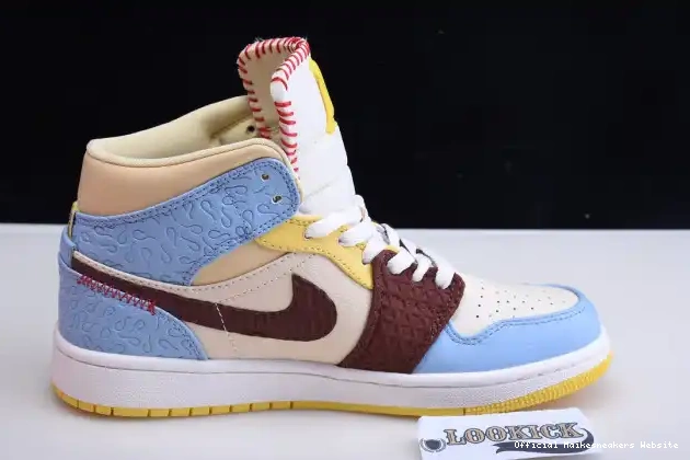 Official Maikesneakers x SE Fearless Air Jordan Rouge 1 Maison Mid CU2803-200 Chateau 0519